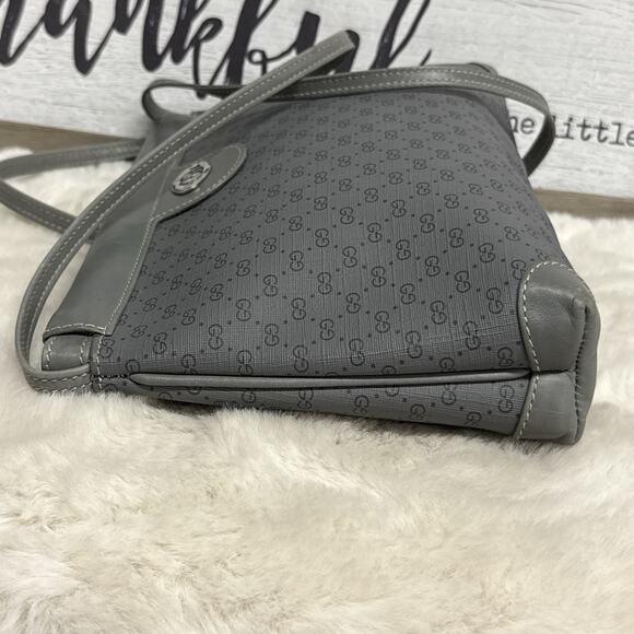Vintage Gucci Ophidia Micro GG Monogram Gray Leather Crossbody Bag Purse Italy - Picture 6 of 14